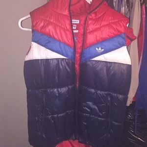 Red white and blue Adidas vest PERFECT condition